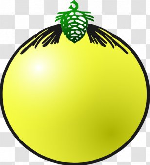 Bombka - Christmas - YELLOW Transparent PNG