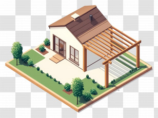 Pergola - Small Cute Doodle House Transparent PNG