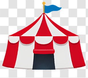 Circus Tent - Red And White Circus Tent Transparent PNG
