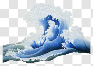 Chinese Painting Ocean Wave - Stylized Ocean Wave Transparent PNG