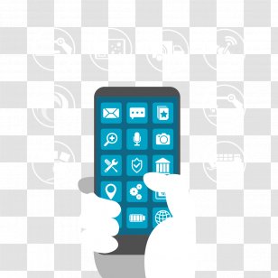 Industrial Internet Of Things Big Data Vector Graphics - Mobile Phone - Backhaul Button Transparent PNG