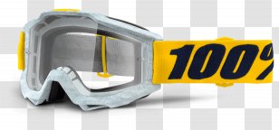 100% Accuri Goggles Lens Motorcycle Glasses - Chain Reaction Cycles - Feather Transparent PNG