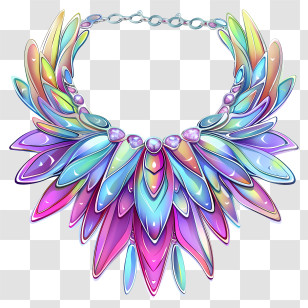 Necklace - Colorful Gemstone Necklace Transparent PNG