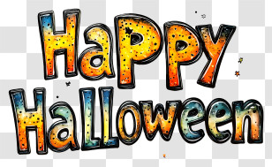 Happy Halloween Text - Happy Halloween Text Transparent PNG