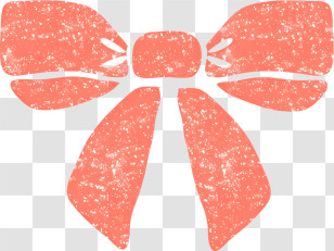 Icon - Red Glitter Bow Decoration Transparent PNG