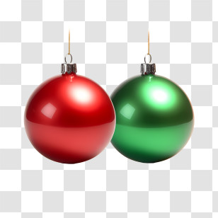 Christmas Ball - Red And Green Christmas Ornaments Transparent PNG