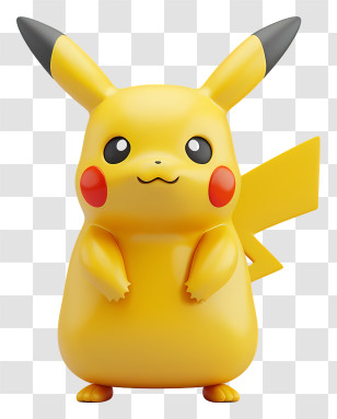 3d Pikachu - Pikachu Cartoon Character Figure Transparent PNG