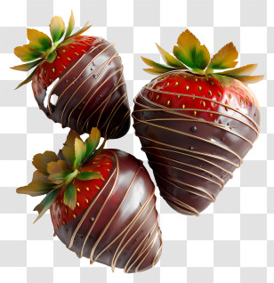 Chocolate Covered Strawberries - Chocolate-Covered Strawberries Dessert Transparent PNG
