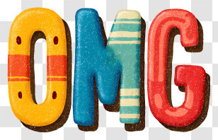 Word Omg - Colorful OMG Letters For Expression Transparent PNG