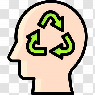 Sustainability - Recycling Mind Illustration Transparent PNG