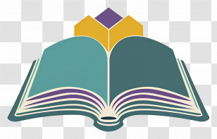 Book Logo - Open Book Illustration With Abstract Design Transparent PNG