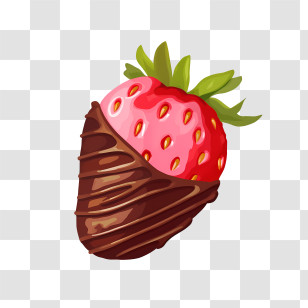 Chocolate Strawberry - Chocolate Dipped Strawberry Dessert Transparent PNG