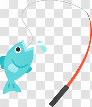 Cartoon Fish - Fishing With A Cute Fish Transparent PNG