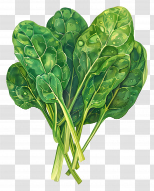 Spinach - Fresh Green Spinach Illustration Transparent PNG