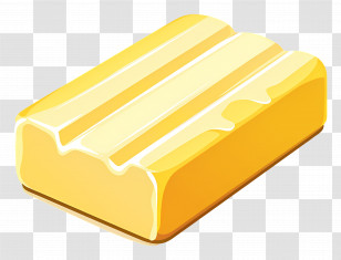 Butter - Illustration Of A Smooth Stick Of Butter Transparent PNG