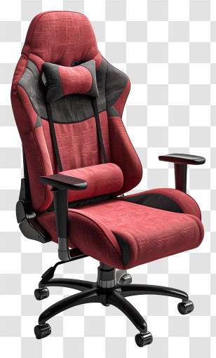 Gaming Chair - Ergonomic Red And Black Gaming Chair Design Transparent PNG