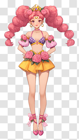 Cerecere From Sailor Moon - Pink Floral Magical Girl Transparent PNG