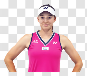 Elena Rybakina - Female Athlete In Pink Sportswear Transparent PNG
