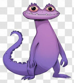 Randall Boggs - Purple Cartoon Lizard Character Transparent PNG