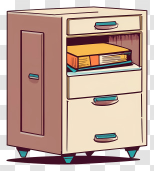 Filing Cabinet - Office Filing Cabinet With Drawers Transparent PNG