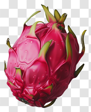 Dragon Fruit - Vibrant Pink Dragon Fruit Transparent PNG