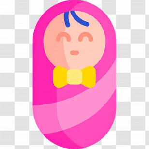 Baby Boy - Swaddled Baby In Pink Transparent PNG