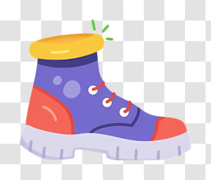 Cartoon - Colorful Cartoon Shoe Transparent PNG