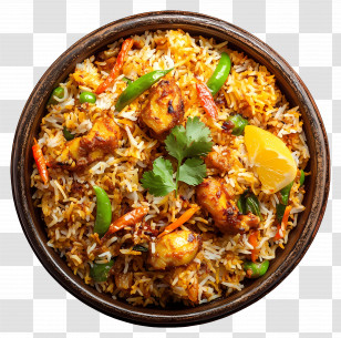 Biryani - Flavorful Biryani Dish With Chicken Transparent PNG