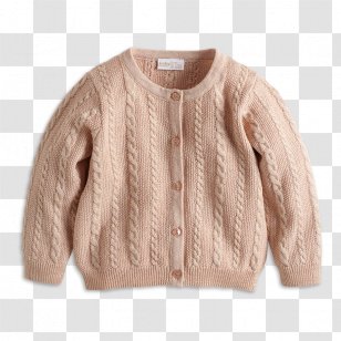 Cardigan Beige Sleeve Wool - Outerwear - Cable Knit Transparent PNG