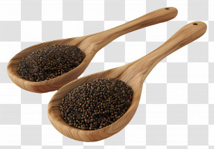 Cumin Seeds In Spoon - Wooden Spoons With Seeds Transparent PNG