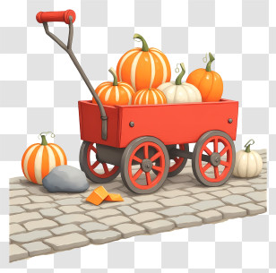Pumpkin Wagon - Pumpkin Wagon On Pavement Transparent PNG