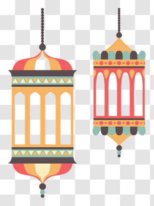 Decorative Lantern - Colorful Festive Lanterns For Decoration Transparent PNG