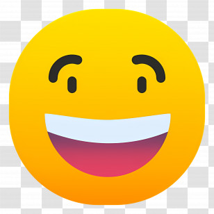 Laugh Emoji - Yellow Smiling Face Emoji For Positivity Transparent PNG