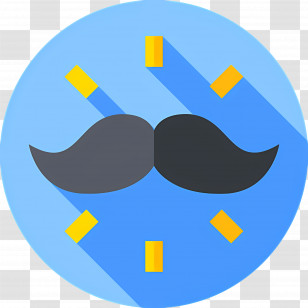 Moustache - Moustache Icon With Shadow Transparent PNG