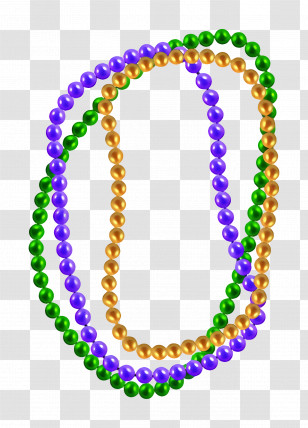Mardi Beads - Colorful Beads For Mardi Gras Celebration Transparent PNG