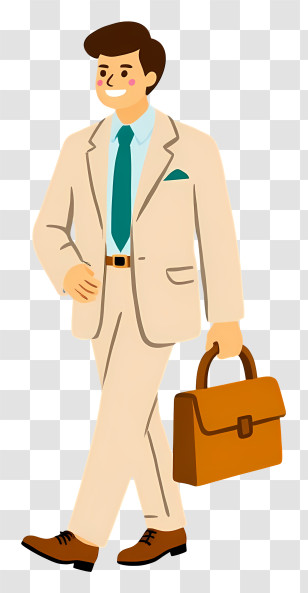 Businessman Holding Briefcase - Man Walking With Briefcase Transparent PNG
