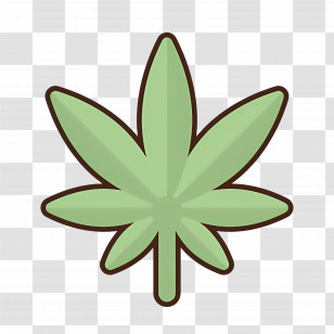 Cannabis Leaf - Green Cannabis Leaf Icon Transparent PNG