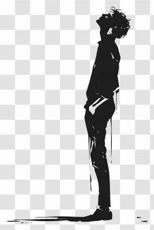 Man Standing - Silhouette Of A Person Looking Up Transparent PNG