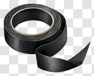 Black Tape - Black Adhesive Tape Roll Transparent PNG