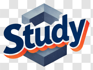 Study - 3D 'Study' Education Logo Transparent PNG