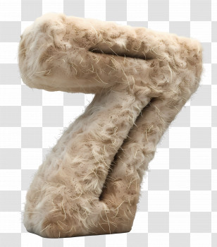Number 7 - Furry Number Seven Transparent PNG