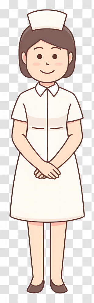 Asian Nurse - Friendly Nurse Cartoon Character Transparent PNG
