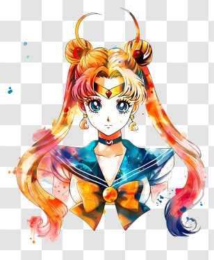 Sailor Moon - Colorful Anime Character Transparent PNG