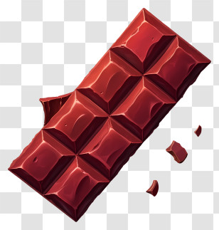 Dark Red Chocolate Bar - Chocolate Bar With A Bite Transparent PNG
