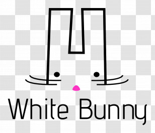 White Bunny Logo - White Bunny Logo Transparent PNG