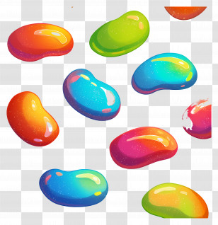 Jelly Beans - Colorful Jelly Beans Illustration Transparent PNG