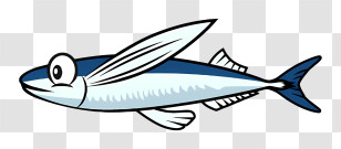 Cartoon - Cartoon Flying Fish Illustration Transparent PNG