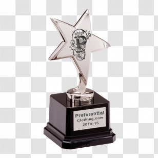 Trophy Award Silver Statyett Medal - Commemorative Plaque Transparent PNG