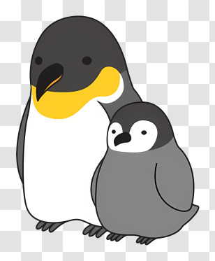 Icon - Penguin And Chick Together Transparent PNG