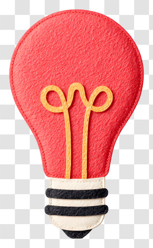 Light Bulb And Thinking - Red Light Bulb Illustration Transparent PNG